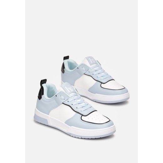 Niebieskie Sneakersy z Imitacji Skóry Zdobione Wstawkami Naini 36 wyprzedaż born2be.pl