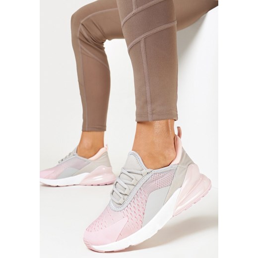 Szaro-Różowe Sneakersy na Grubej Podeszwie z Ozdobnymi Wstawkami Otella 37 okazja born2be.pl