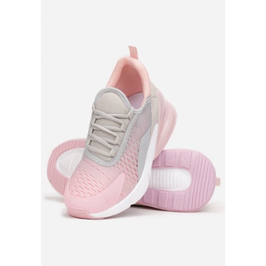 Szaro-Różowe Sneakersy na Grubej Podeszwie z Ozdobnymi Wstawkami Otella 40 okazja born2be.pl