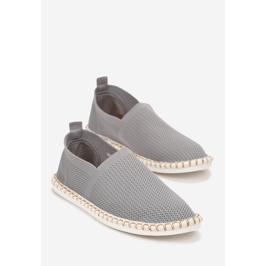 Espadryle męskie Born2be szare wiosenne bez zapięcia