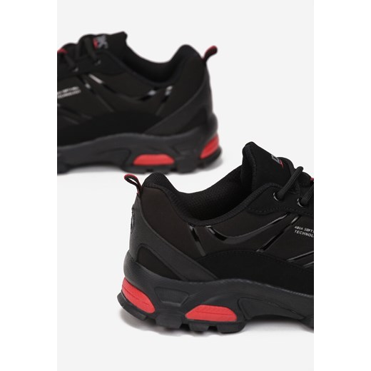 Buty sportowe dziecięce Born2be z nubuku czarne sznurowane 