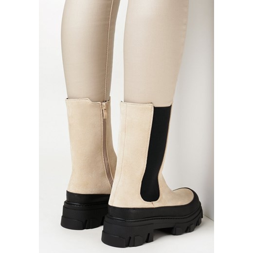 Beżowe Botki Tyralis 40 born2be.pl okazja