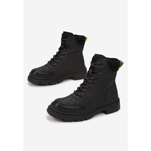 Czarne Traperki Tyveris 37 okazyjna cena born2be.pl