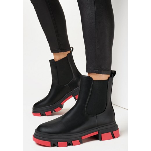 Czarne Botki Auxothoe 37 okazyjna cena born2be.pl
