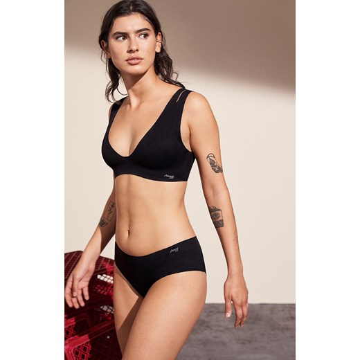 Sloggi gładki biustonosz soft ZERO Feel Flow Bralette 10213194, Kolor czarny, Rozmiar L, Sloggi ze sklepu Primodo w kategorii Biustonosze - zdjęcie 156842489