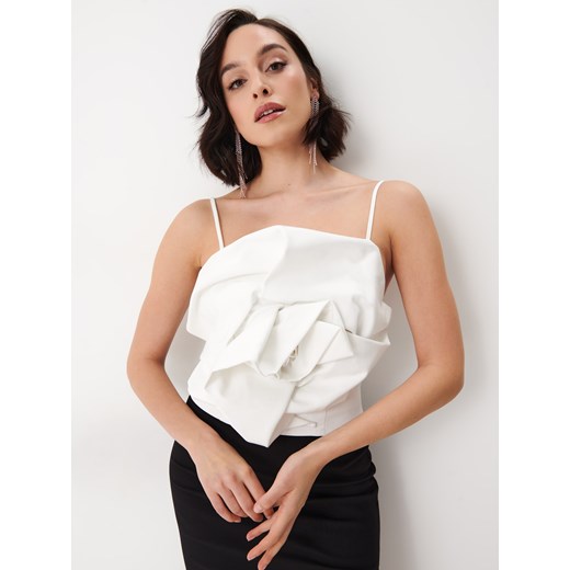 Mohito - Top z ozdobną różą - Biały Mohito 36 Mohito