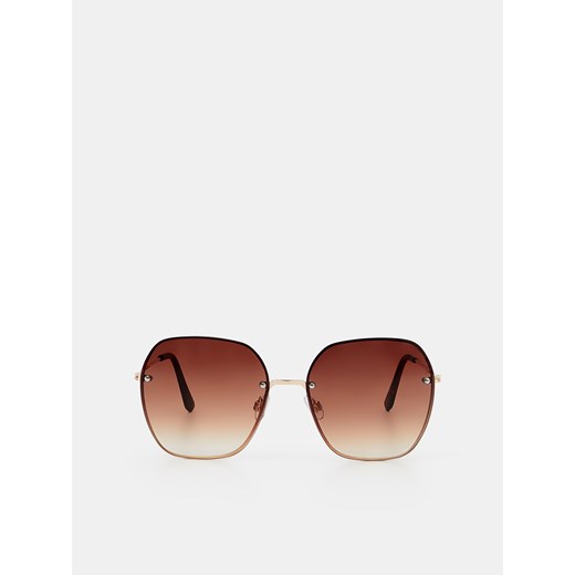 Mohito - Brązowe okulary przeciwsłoneczne - Brązowy Mohito ONE SIZE Mohito