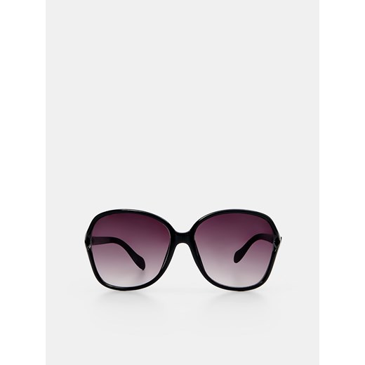 Mohito - Okrągłe okulary przeciwsłoneczne - Czarny Mohito ONE SIZE Mohito