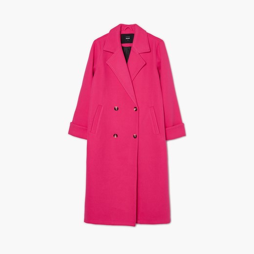 Cropp - Różowy płaszcz oversize - Różowy Cropp M okazja Cropp