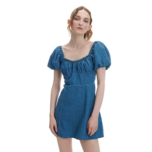 Cropp - Jeansowa sukienka mini - Niebieski Cropp XL Cropp