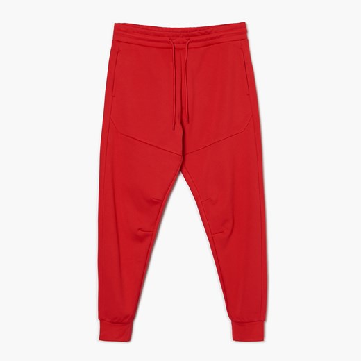 Cropp - Gładkie czerwone joggery - Czerwony Cropp XS promocyjna cena Cropp