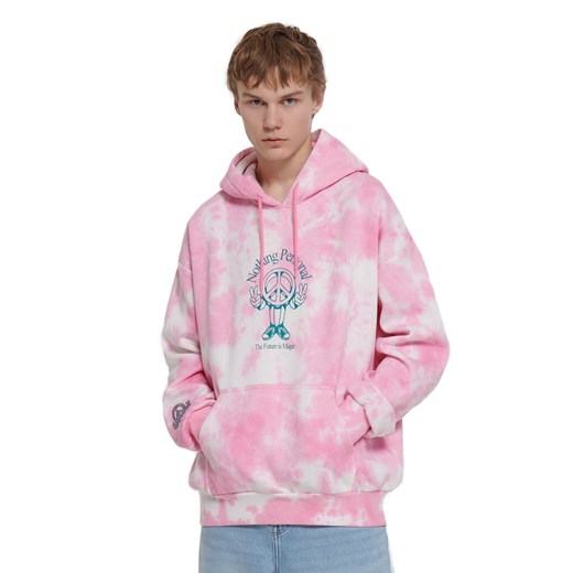 Cropp - Różowa bluza z kapturem - Różowy Cropp XS Cropp