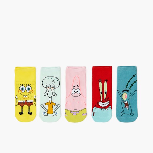 Cropp - 3 pack skarpetek SpongeBob - Wielobarwny Cropp 39 Cropp okazja