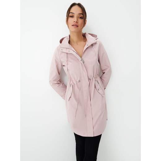 Mohito - Jasnoróżowa parka z kapturem - Różowy Mohito 32 wyprzedaż Mohito