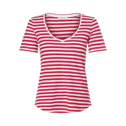 Marc O'Polo T-shirt damski Kobiety Bawełna malinowy w paski ze sklepu vangraaf w kategorii Bluzki damskie - zdjęcie 156880648