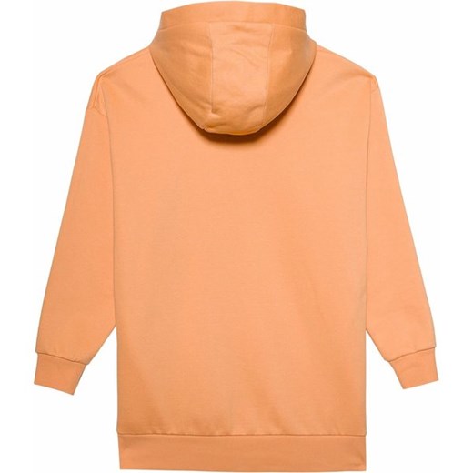 Pomarańczowy bluza damska 4F bawełniana długa 