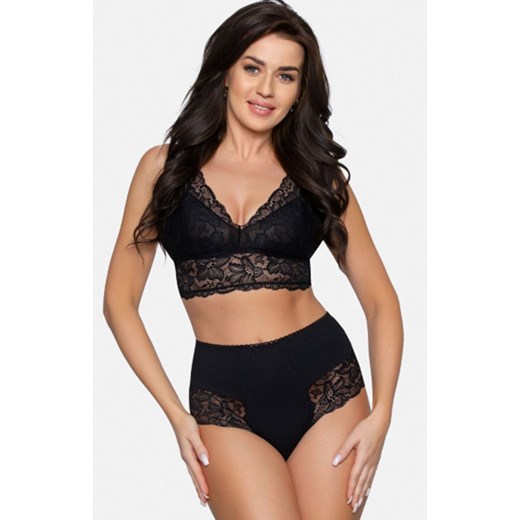 Bawełniane figi damskie czarne z wysokim stanem 187, Kolor czarny, Rozmiar M, Babell ze sklepu Intymna w kategorii Majtki damskie - zdjęcie 156885145