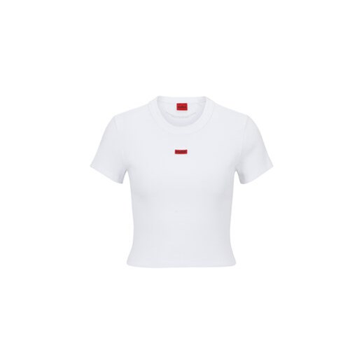 Bluzka damska Hugo Boss casual z krótkimi rękawami z okrągłym dekoltem