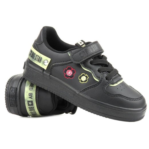Buty dziecięce sportowe ze skórzaną wkładką - Big Star JJ374081, czarne 28 ulubioneobuwie