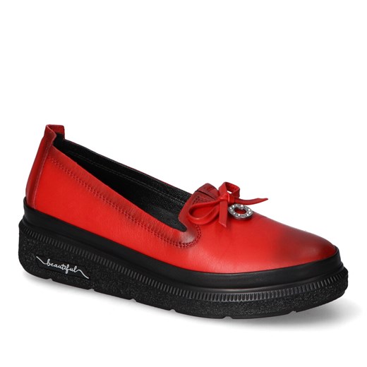 Półbuty Bombonella 195.510-1/03 Czerwone lico ze sklepu Arturo-obuwie w kategorii Półbuty damskie - zdjęcie 156889155