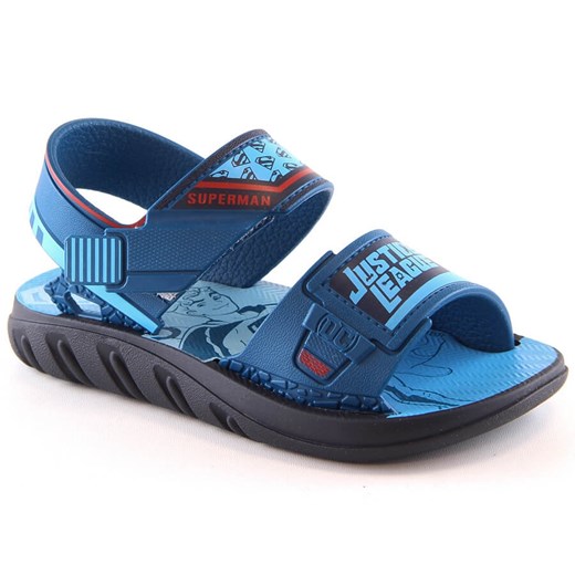 Komfortowe sandały chłopięce pachnące niebieskie Superman Zaxy JJ385009 ze sklepu ButyModne.pl w kategorii Sandały dziecięce - zdjęcie 156893196