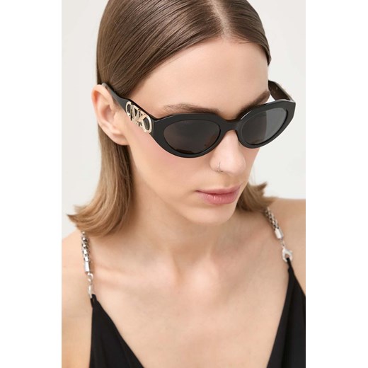 Michael Kors okulary przeciwsłoneczne EMPIRE OVAL damskie kolor czarny 0MK2192 ze sklepu ANSWEAR.com w kategorii Okulary przeciwsłoneczne damskie - zdjęcie 156906537