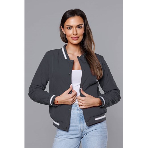 KURTKA DAMSKA BOMBERKA GRAFITOWA (16M9070-92) Goodlookin.pl M (38) okazja goodlookin.pl