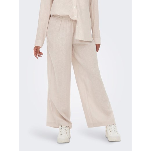 ONLY Spodnie "Tokyo" w kolorze piaskowym L/L32 Limango Polska