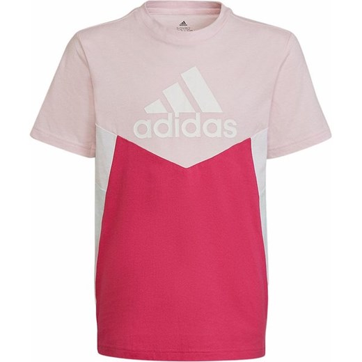 Koszulka juniorska Colorblock Adidas ze sklepu SPORT-SHOP.pl w kategorii Bluzki dziewczęce - zdjęcie 156956628