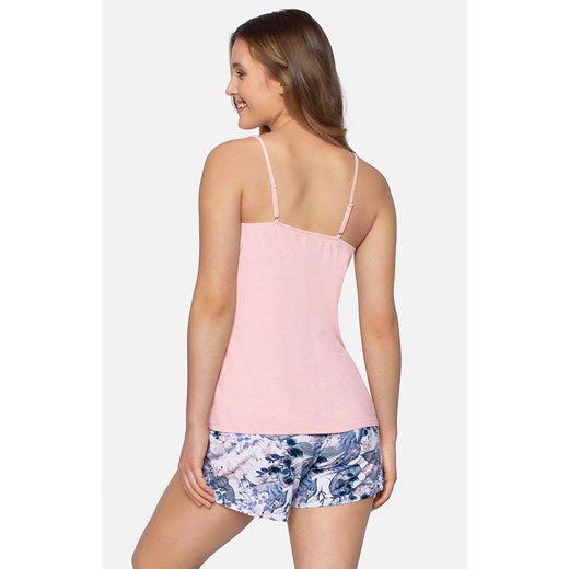 Wiskozowa piżama damska na ramiączkach Primavera, Kolor różowo-niebieski, Rozmiar S, Babella ze sklepu Intymna w kategorii Piżamy damskie - zdjęcie 157032206