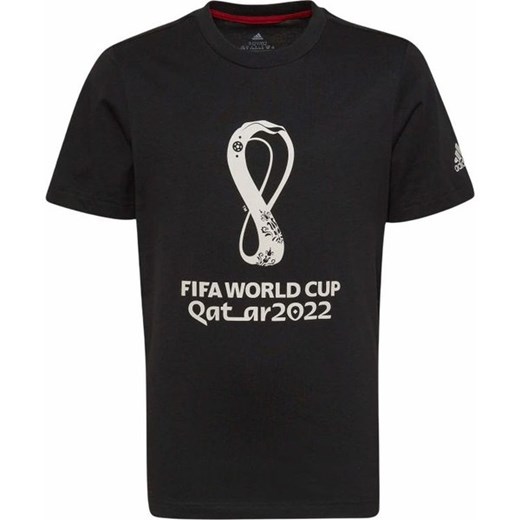 Koszulka juniorska FIFA World Cup 2022 Official Emblem Tee Adidas ze sklepu SPORT-SHOP.pl w kategorii Bluzki dziewczęce - zdjęcie 157038635