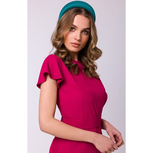 Sukienka Stylove midi z krótkim rękawem z paskiem 