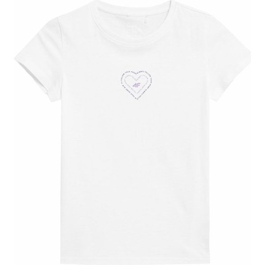 Koszulka dziewczęca 4FJSS23TTSHF384 4F ze sklepu SPORT-SHOP.pl w kategorii Bluzki dziewczęce - zdjęcie 157046198
