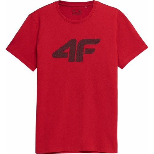 4F t-shirt męski z napisami młodzieżowy 