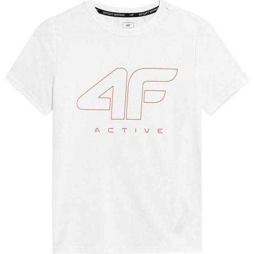 Biały t-shirt chłopięce 4F 