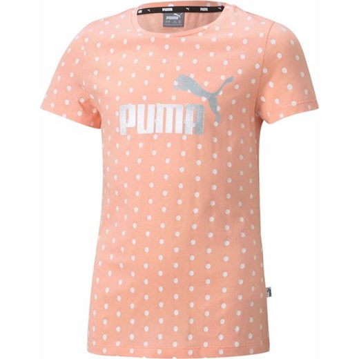 Koszulka dziewczęca Essentials+ Dotted Tee Puma Puma 128cm okazyjna cena SPORT-SHOP.pl