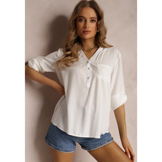 Biała Koszula Rainy ze sklepu Renee odzież w kategorii Koszule damskie - zdjęcie 157053235