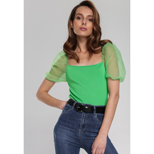 Zielona Bluzka Avani ze sklepu Renee odzież w kategorii Bluzki damskie - zdjęcie 157053615