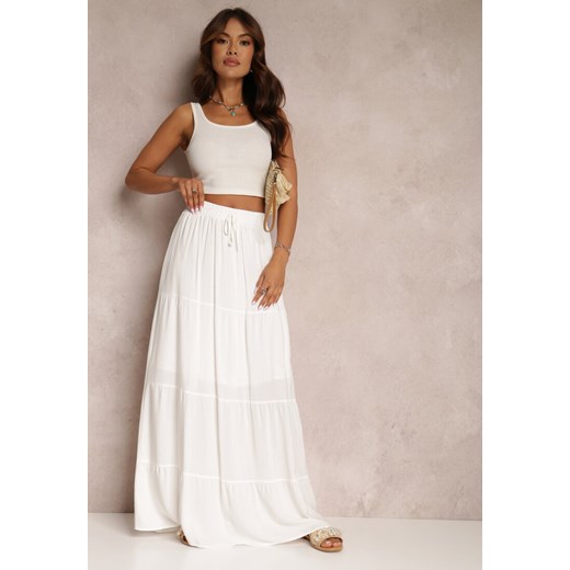 Biała Spódnica Kainne ze sklepu Renee odzież w kategorii Spódnice - zdjęcie 157053746