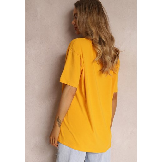 Żółty T-shirt Nikoneus Renee 4XL okazja Renee odzież