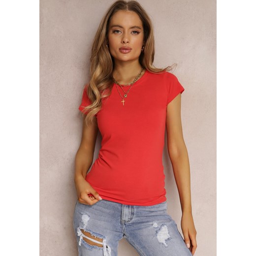 Czerwony T-shirt Ariema ze sklepu Renee odzież w kategorii Bluzki damskie - zdjęcie 157053915