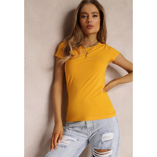 Żółty T-shirt Ariema Renee L promocja Renee odzież