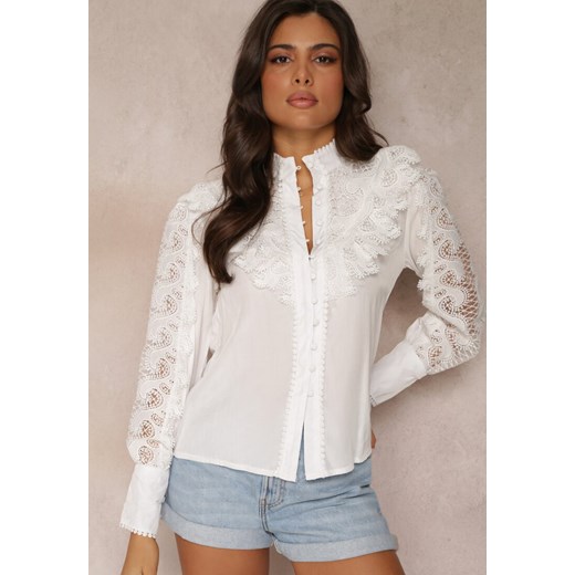 Biała Koszula Meridtila ze sklepu Renee odzież w kategorii Bluzki damskie - zdjęcie 157054497