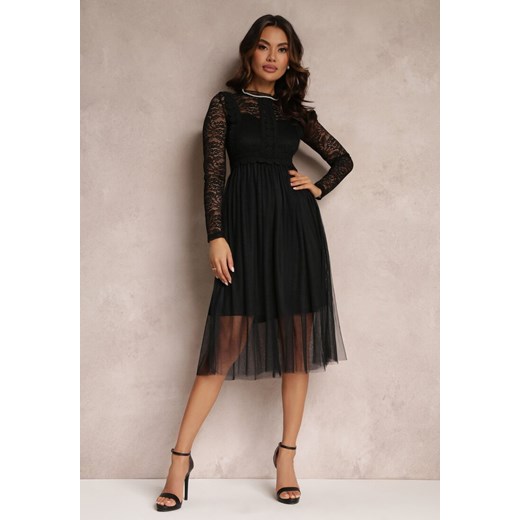 Czarna Sukienka Aeznessa ze sklepu Renee odzież w kategorii Sukienki - zdjęcie 157054586