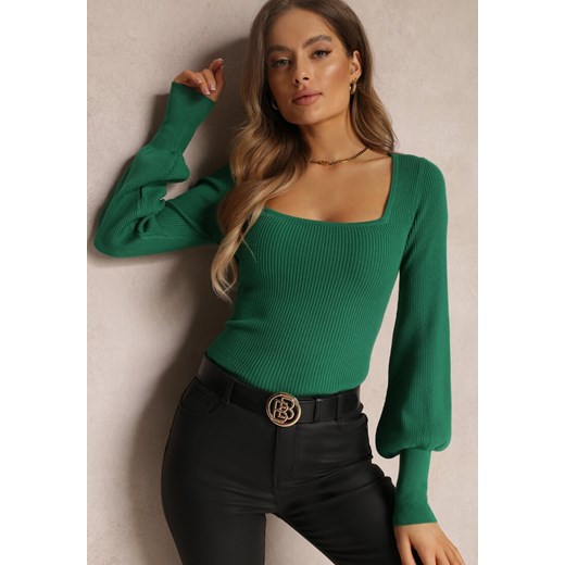 Zielony Sweter Oranrad ze sklepu Renee odzież w kategorii Swetry damskie - zdjęcie 157054705