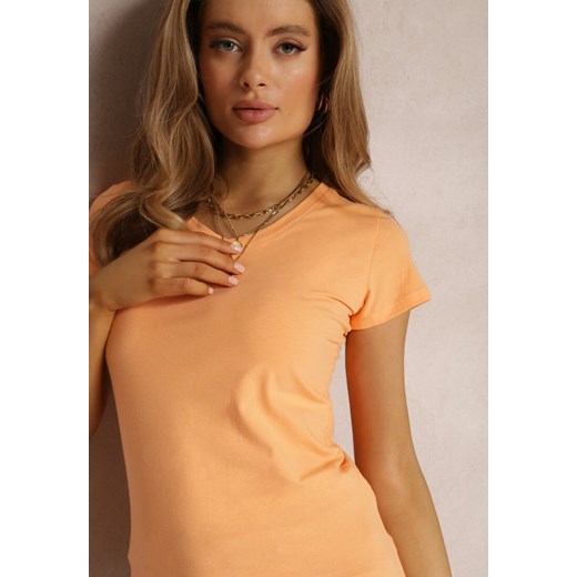 Pomarańczowy T-shirt Doriamara Renee M okazyjna cena Renee odzież