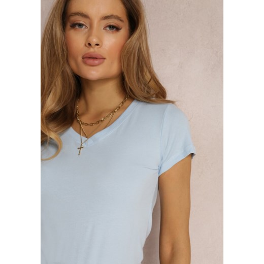 Jasnoniebieski T-shirt Kahlisiphe Renee M promocyjna cena Renee odzież