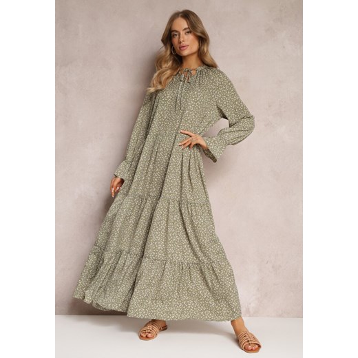 Zielona Sukienka Rhaeninix ze sklepu Renee odzież w kategorii Sukienki - zdjęcie 157055039