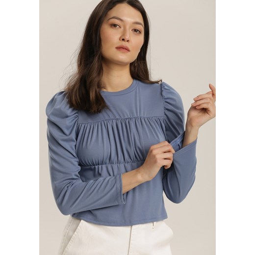 Niebieska Bluzka Daeicea ze sklepu Renee odzież w kategorii Bluzki damskie - zdjęcie 157055215