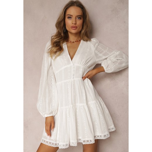 Biała Sukienka Arierith ze sklepu Renee odzież w kategorii Sukienki - zdjęcie 157055405
